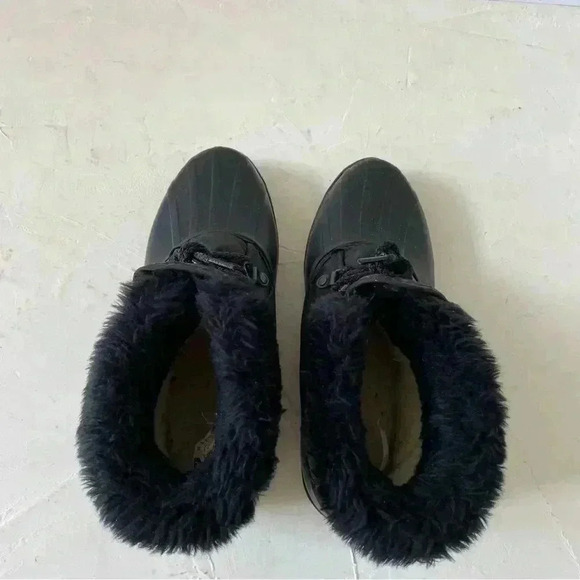 Vintage Sorel Kaufman 90s Women Sz 8 Black Ankle Lace Up Duck Snow Boots Canada - Picture 8 of 12